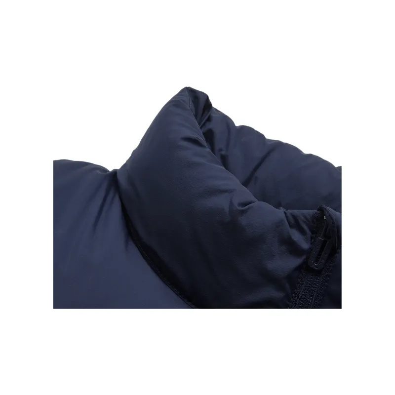 LiNing Sports Life Collection Down Jacket Women's Standard White/Deep Iris Blue All Over Print-2
