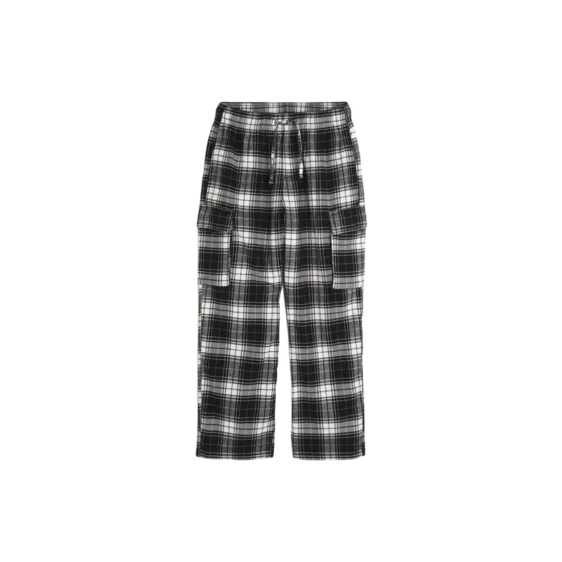 Hollister Pajama Pants Men's Black Plaid-0
