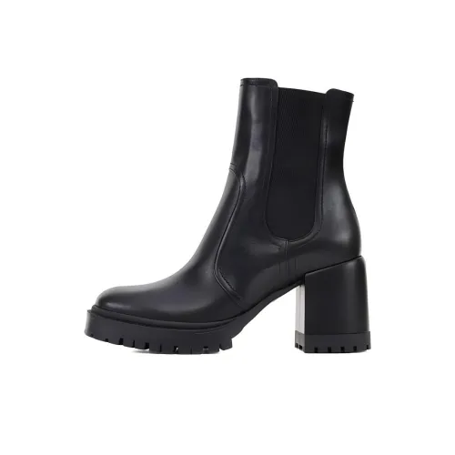 Casadei Nancy 75mm Block-heel Leather Boots