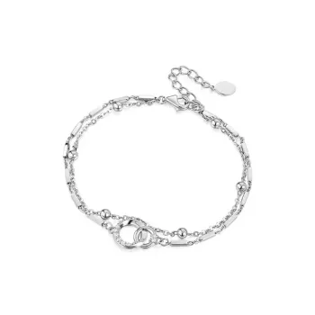 KING OF BLING 925 Sterling Silver With Zircon Bracelets Women's Year Of The Snake Good Luck