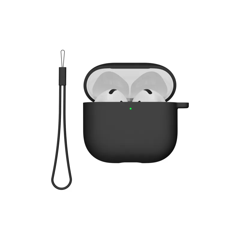 W&P Compatible With AirPods 4 Silicone Liquid Case Extra Thin Detachable Lanyard Minimalist Headphone Cases-10
