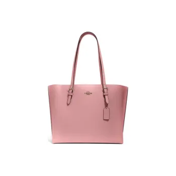 COACH Mollie Leather With Fabric Tote Bag Shopping Bag Handbag Shoulder Bags Women's Pink