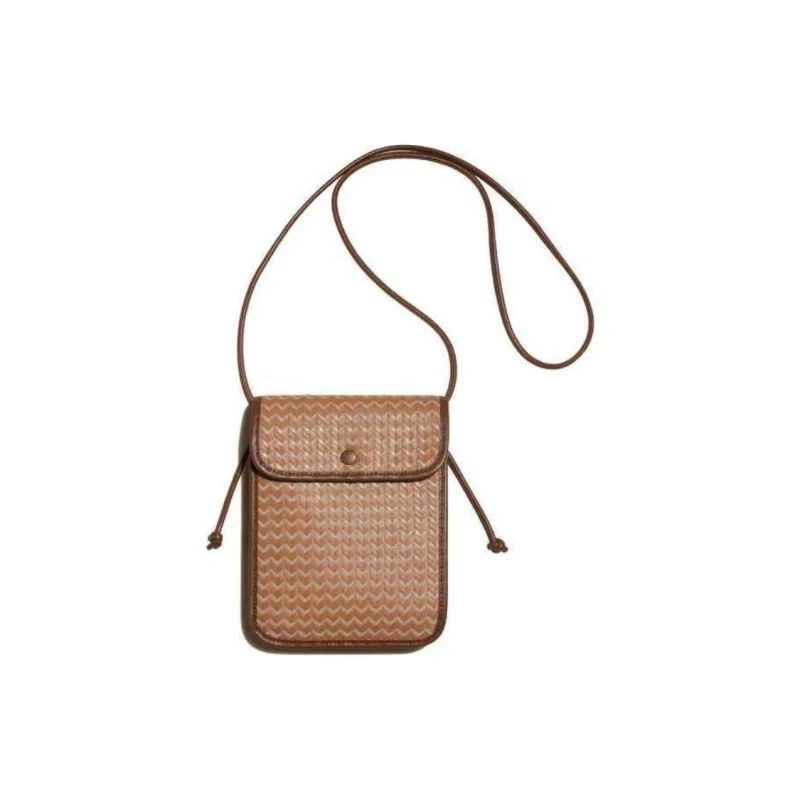 Hereu Lambskin Shoulder Bag, Crossbody Bag Women's Clay & Taupe-0