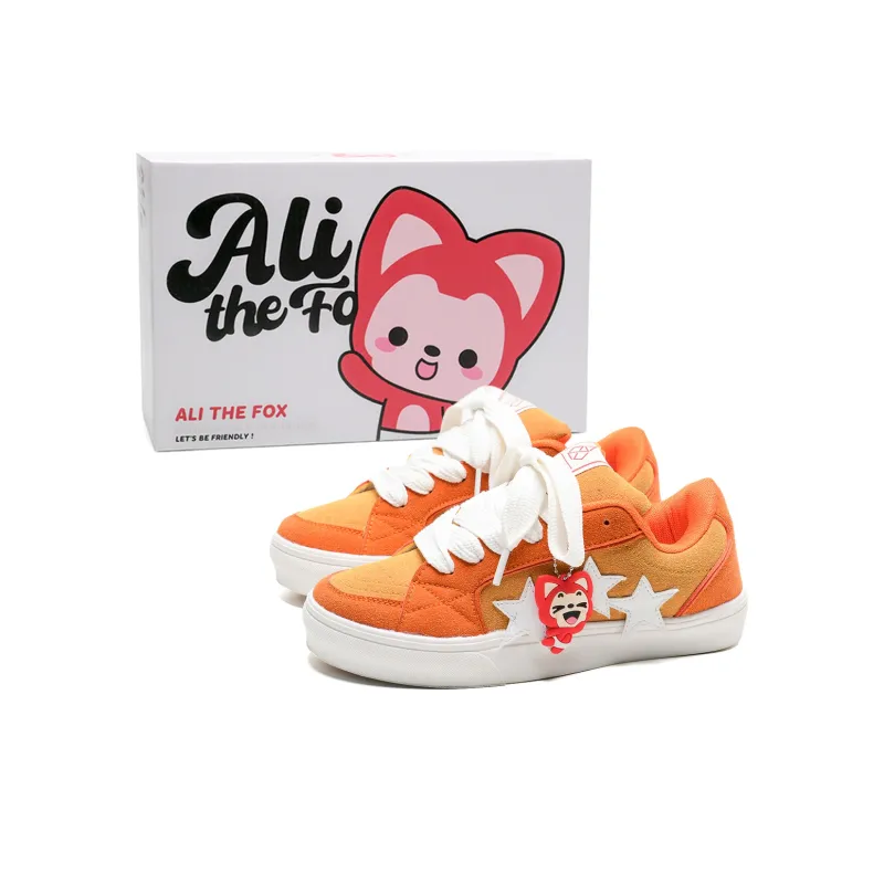 ALI THE FOX Anti Slip Wear Resistant Lightweight Breathable Low Top Skateboard Shoes Unisex-12