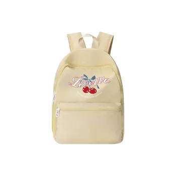 LOVVVVE Polyester Backpack Women's Beige Yellow