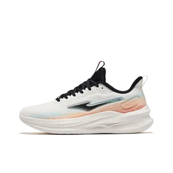 Erke Cushioning Wear Resistant Low Top Running Shoes Men's Microcrystal White/Jet Black