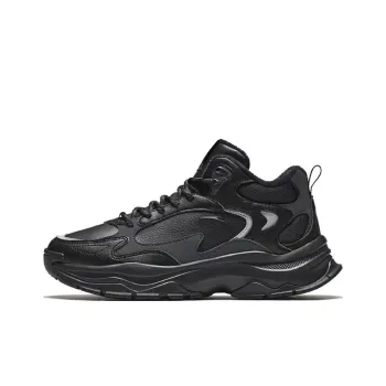 Anta Slip Resistant Warm High Top Casual Shoes Men's Black Gray