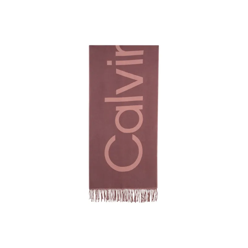 CALVIN KLEIN Knit Scarves Men's Burgundy Pink-1
