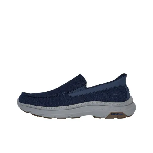 Skechers Slip Ins Anti Slip Wear Resistant Low Top Casual Shoes Men's Marine Blue