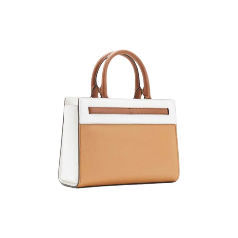 MICHAEL KORS Polyurethane Tote Bag, Shopping Bag, Shoulder Bag, Crossbody Bag, Handbag Trumpets Women's White & Yellow-1
