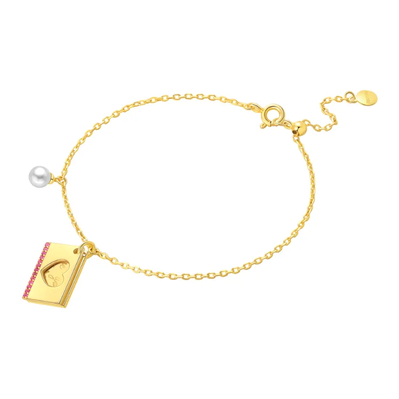 BABYBEI Shell Pearl Bracelets Women's Gold-1