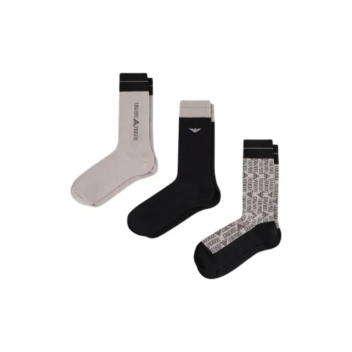 EMPORIO ARMANI Logo Intarsia Pair Of Three Socks