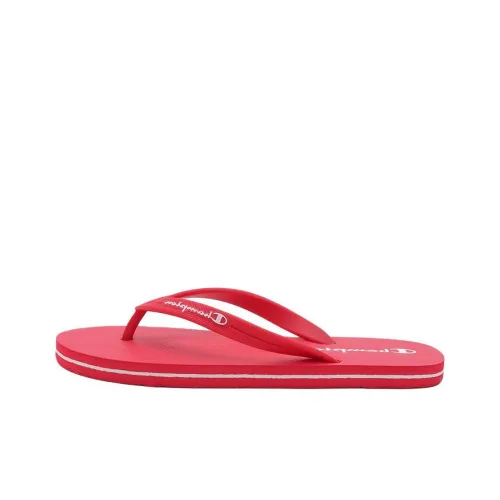 Champion Rubber Sole Abrasion-Resistant Flip Flops Men's Red