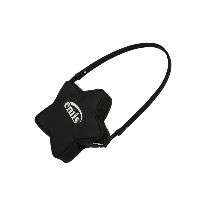 Emis Polyester Stars Bag, Shoulder Bag, Crossbody Bag Regular Unisex Black-2