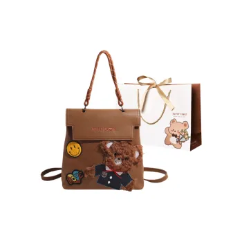 ERANGBEAR PU Portable Tote Shoulder Bag Crossbody Bag Backpack Women's Multicolor