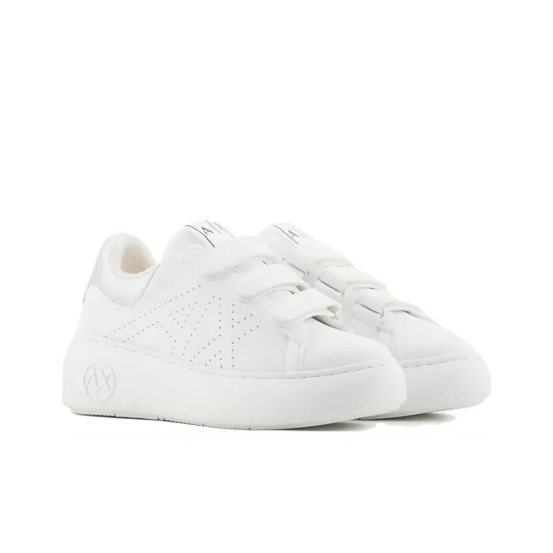 ARMANI EXCHANGEAE Low Top Skateboard Shoes Women's White-2
