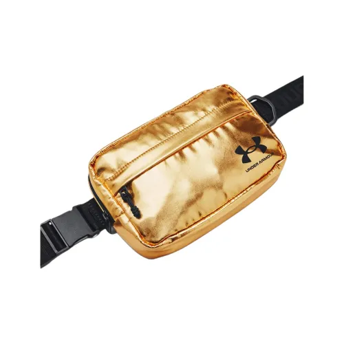 Under Armour Polyester Shoulder Bag Crossbody Bag Unisex Metallic Gold/Black
