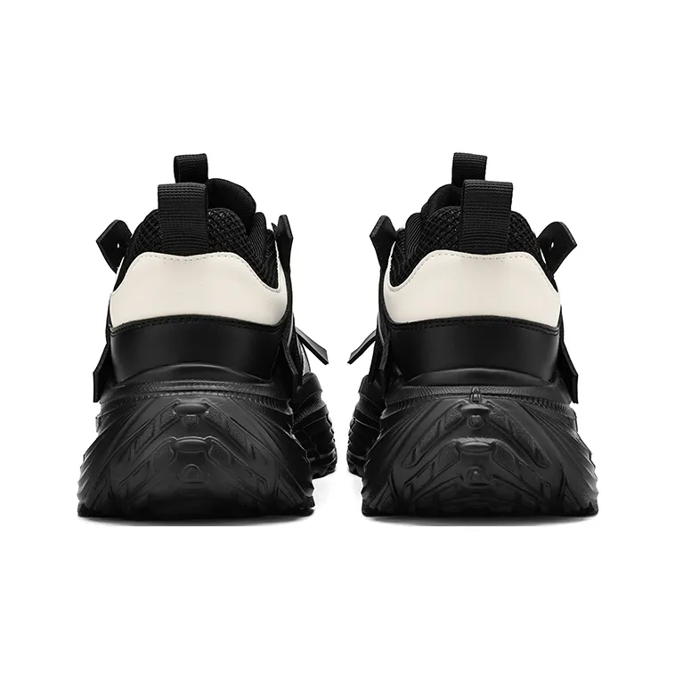 HLA Chunky Sneakers Women's Low Top White Black/Gunmetal-3