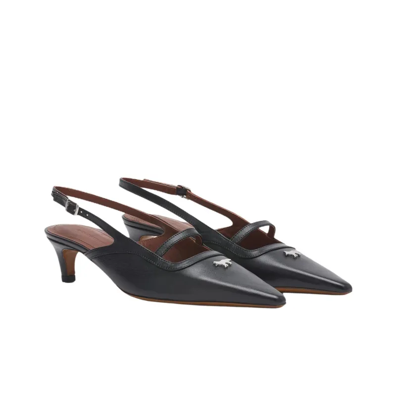 Maison Kitsune Casual Single Shoes Women's Black-2