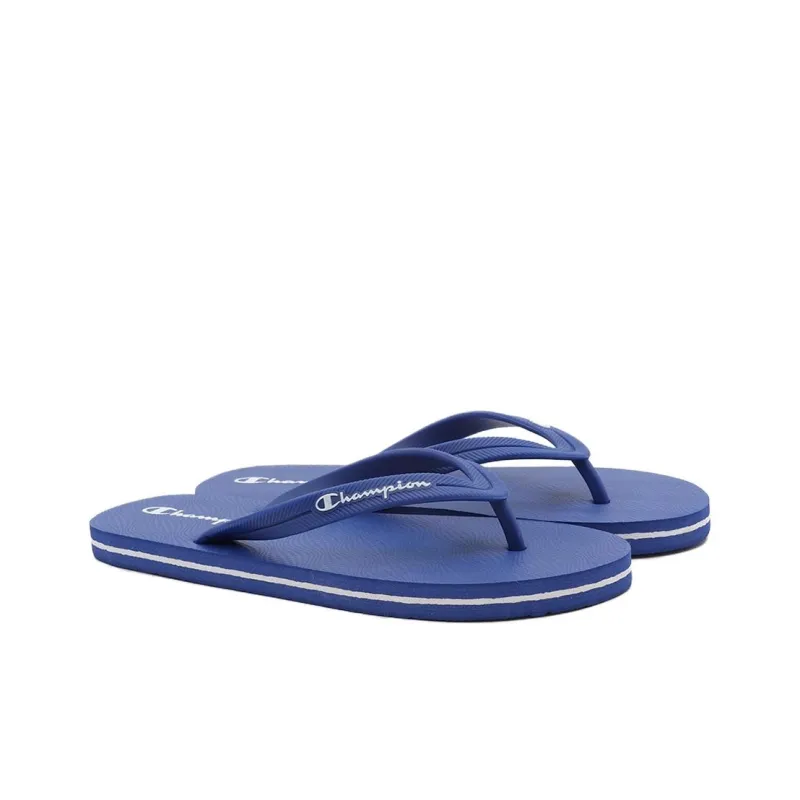 Champion Rubber Sole Abrasion-Resistant Flip Flops Unisex Blue-3