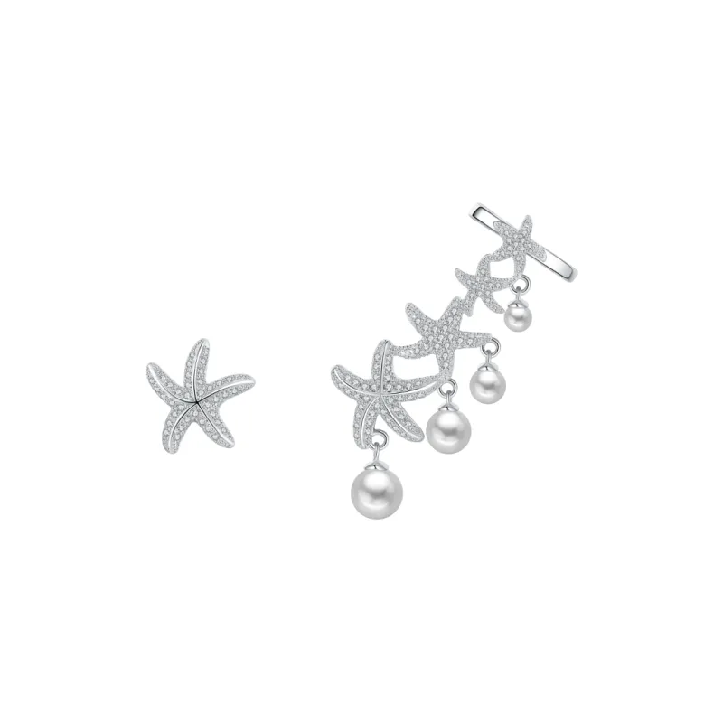 BABYBEI 925 Sterling Silver Shell Pearl Earrings Women's-0