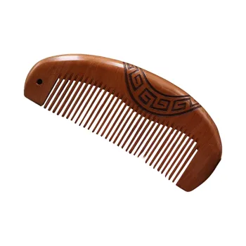 XIBI Brogues Anti-Static Hair Loss Peachwood Comb Massage Scalp Hair Growth