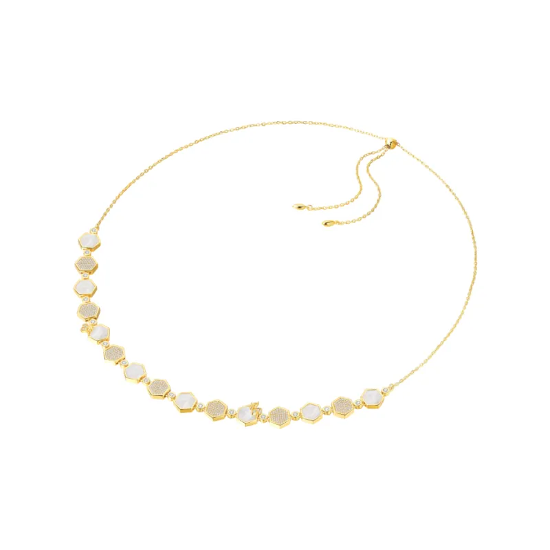 BABYBEI 925 Sterling Silver Mother Of Pearl Bee Gold Elegant Advanced Necklaces Women's-1