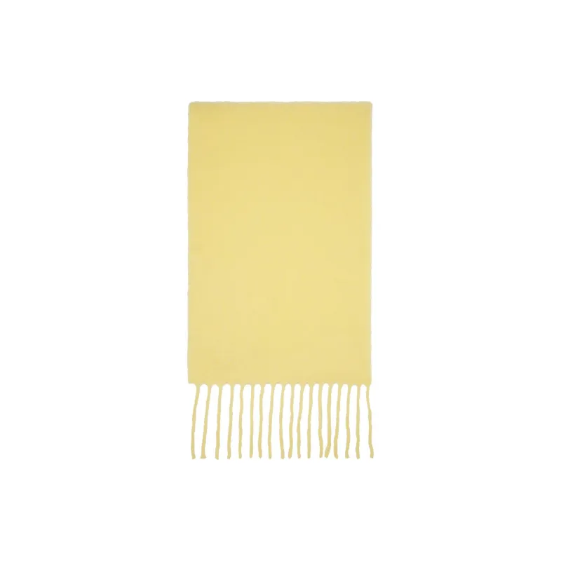 Jacquemus Alpaca Mohair Virgin Wool Polyamide Knit Scarves Men's Yellow-1