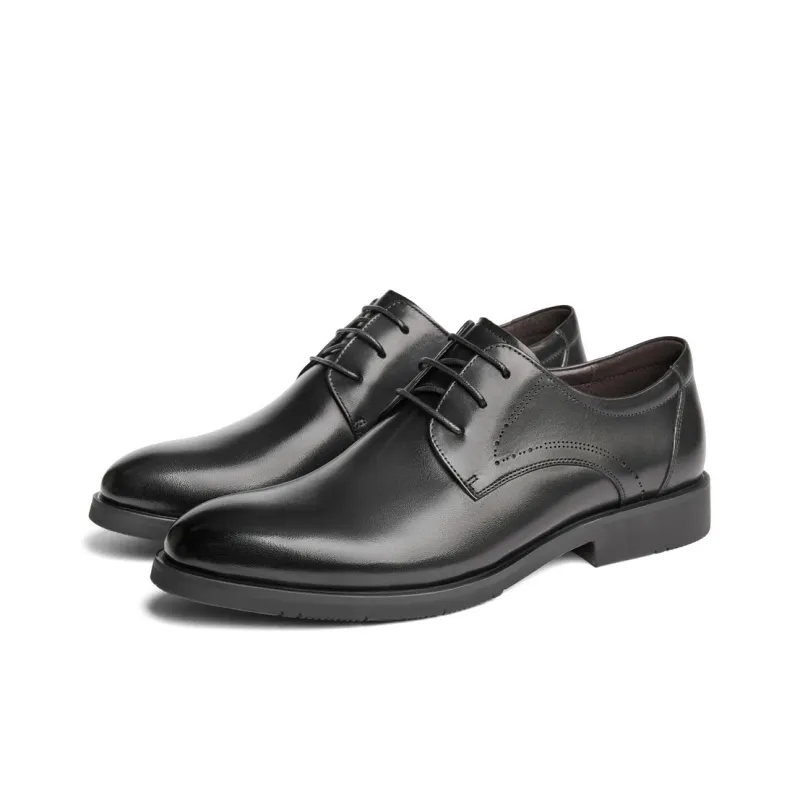 BELLE Dress Shoes Men Low Top Black/Coffee-20