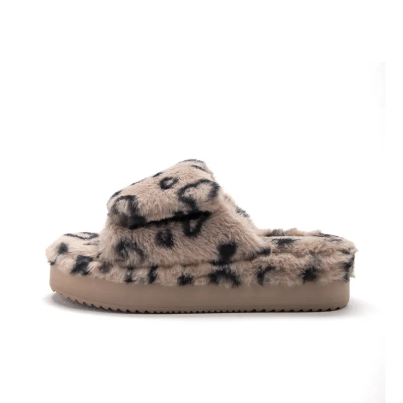 BOREE Slide Slippers Women's Leopard Print-0