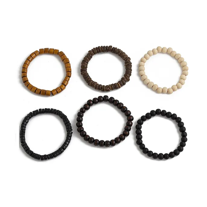 LuluCanaan Wooden Bead Bracelets Unisex-0