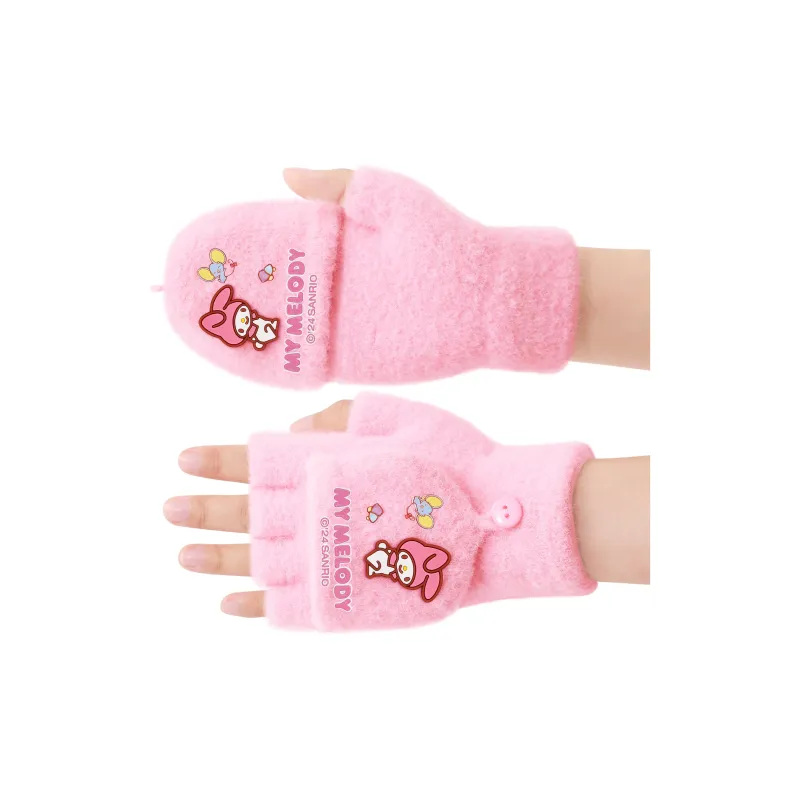 Hello Kitty Sanrio Series Polyamide Knitted Fabric Knit Glove Kids' Purple-8