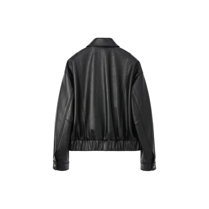 SINBOS Leather Jacket Women's Smoke Ink-1