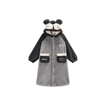 GUKOO x Disney Mickey Series Bath Robes Men's Light Heather Gray