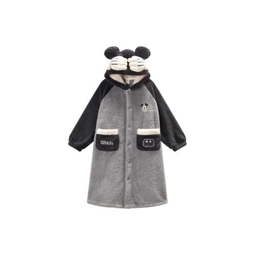 GUKOO x Disney Mickey Series Bath Robes Men's Light Heather Gray