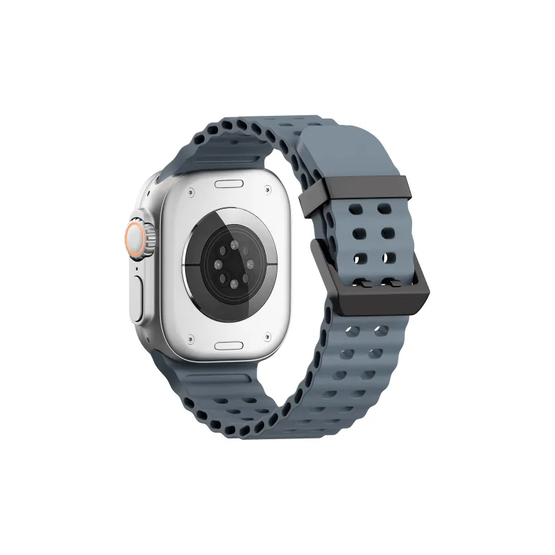 YOOVEI Watch Band Apple Compatibility Liquid Silicone Material-4