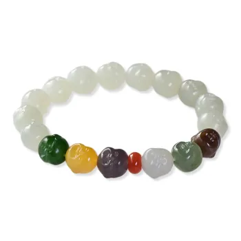The Call Of The Heart Hetian Jade Bracelets White Jade Unisex
