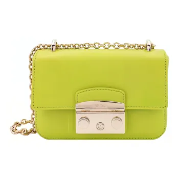 Furla Metropolis Collection Calfskin Shoulder Bag Crossbody Bag Mini Women's Green