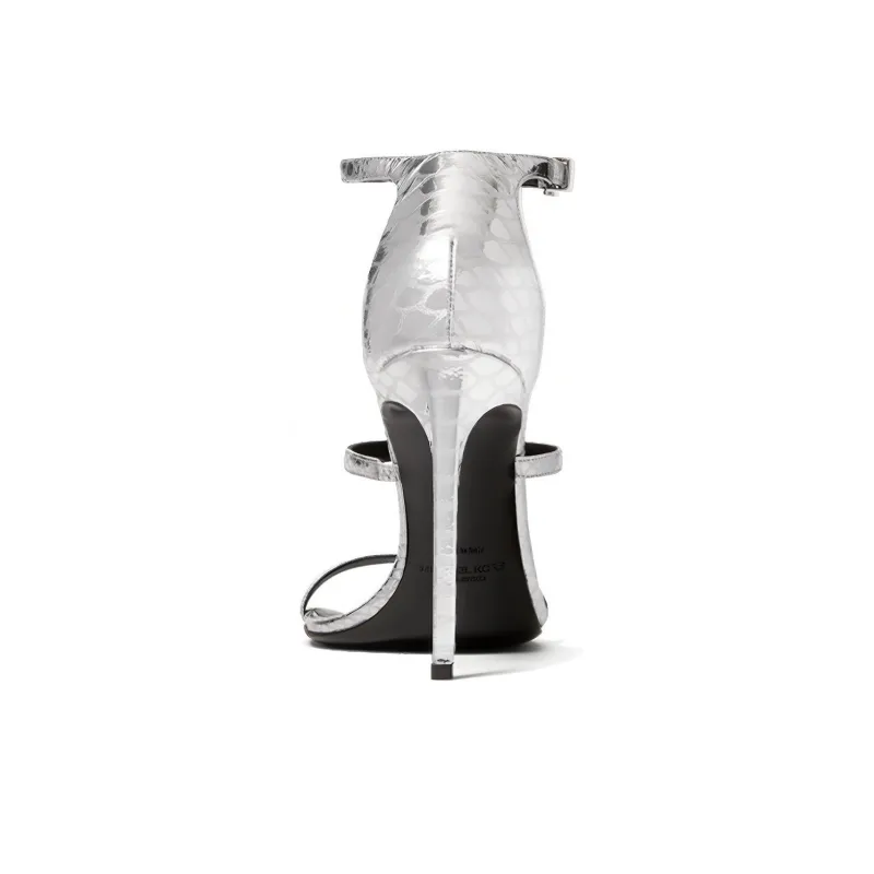 MICHAEL KORS KORS Nadege Stylish Sandals Women's Silver-3