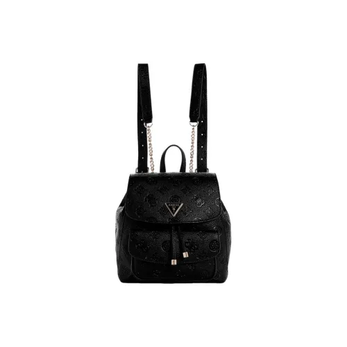 GUESS Artificial Leather Backpack Medium Size Women's Black