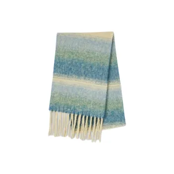 Sandro Alpaca Knit Scarves Men's Blue