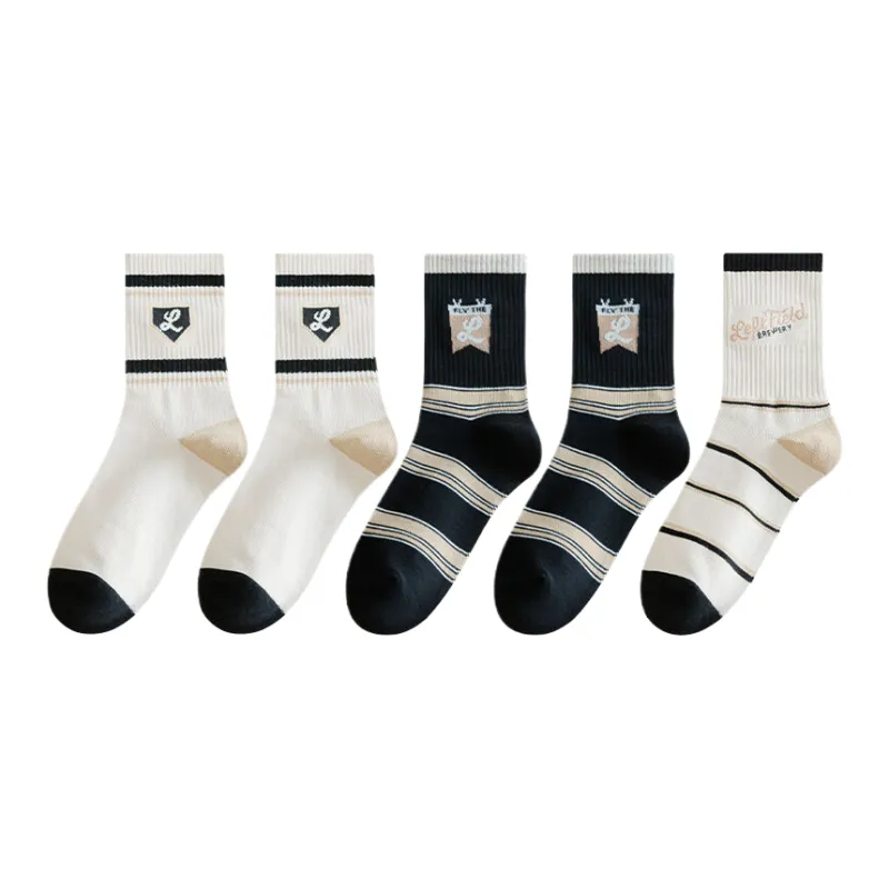 Lan Miao Mid Calf Socks Men's 5 Pack-12