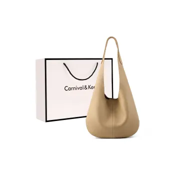 Carnival Keep Top Grain Cow Leather Tote Bag Shoulder Bag Handheld Bag Large Size Women's Multicolor