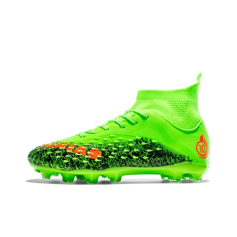 CAMKIDS Slip Resistant, Anti Kick, Waterproof, Lightweight, Cushioning High Top Kids' Soccer Shoes Teenagers-13