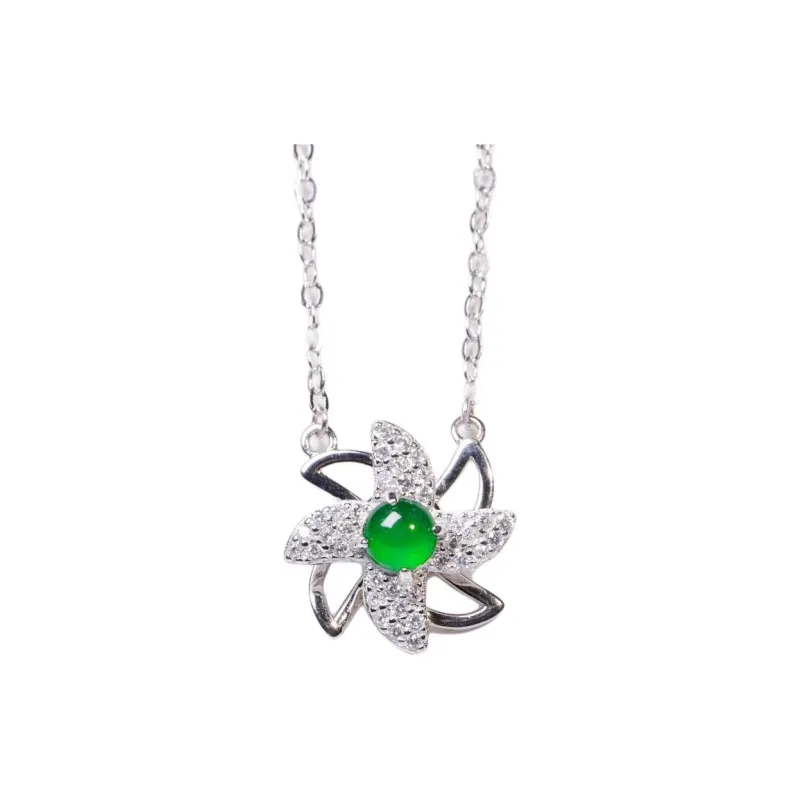 KALAIYIN Ice Glutinous Jadeite Necklaces Women's-0