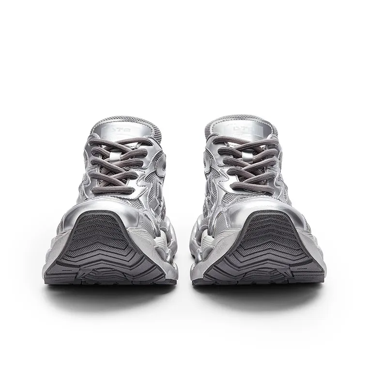 U.T.B Oracle Prophet Anti Slip Wear Resistant Breathable Coverage Low Top Chunky Sneakers Unisex Xingji Silver-2