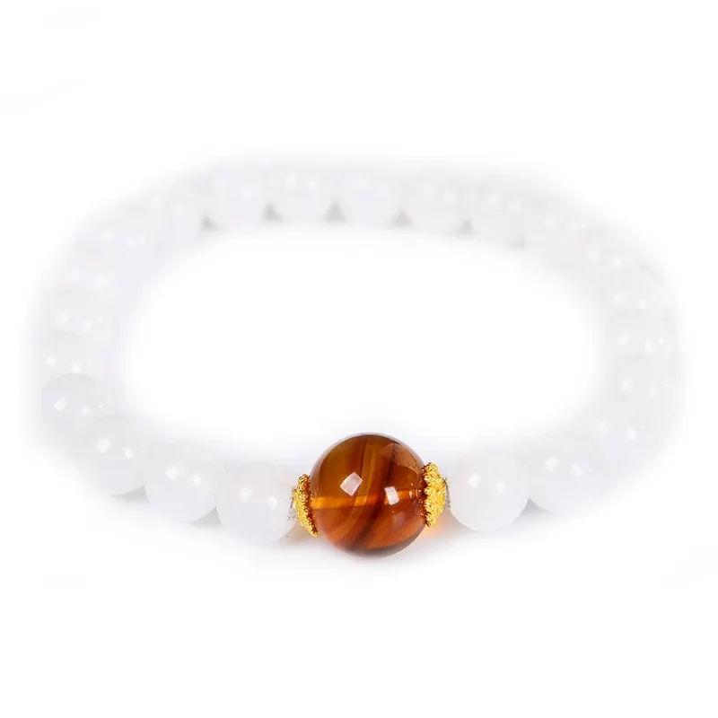 Palace And Amulet Hetian Jade Bracelets White Jade Unisex-0