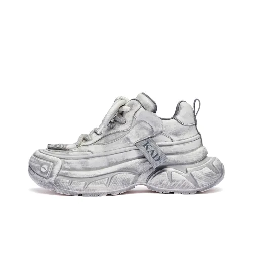 KAD Anti Slip Wear Resistant Breathable Height Increasing Low Top Chunky Sneakers Men's