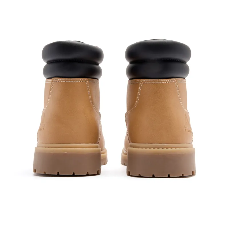 QIAODAN Cushioning Coverage Wear Resistant Breathable Water Resistant Slip Resistant High Top Casual Shoes Men's Brown-4
