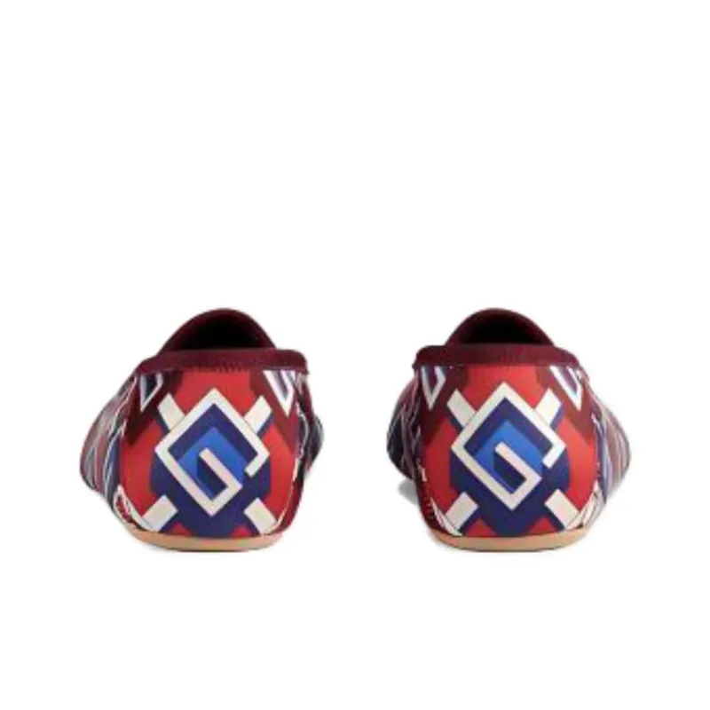 GUCCI Graphic Print Slippers Red Women's-4